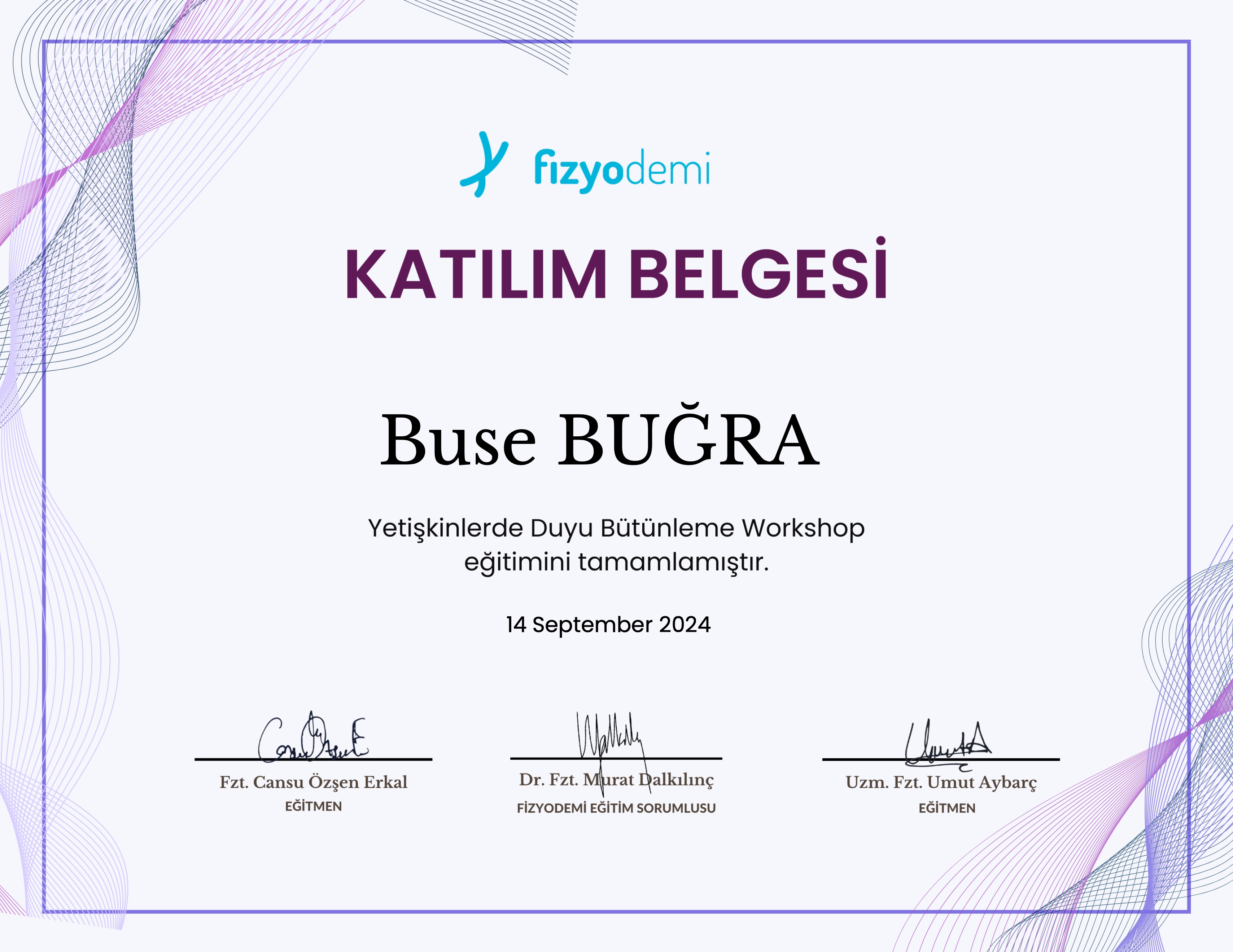 Yetişkinlerde Duyu Bütünleme Workshop